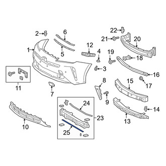 Toyota OE - Front Lower Radiator Shutter Seal