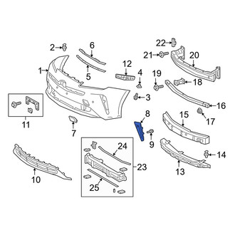 Toyota OE - Front Left Bumper Trim