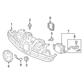 Toyota OE - Front Bumper & Grille - Grille & Components