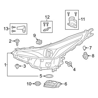 Toyota OE - Front Lamps - Headlamp Components