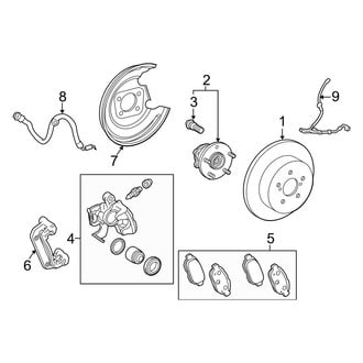 Toyota OE - Rear Suspension - Brake Components