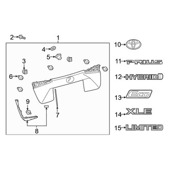 Toyota OE - Lift Gate - Exterior Trim
