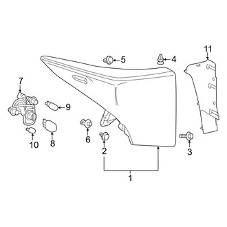 Toyota OE - Rear Lamps - Combination Lamps (On Body)