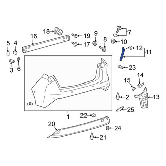 Toyota OE - Rear Right Outer Bumper Cover Bracket