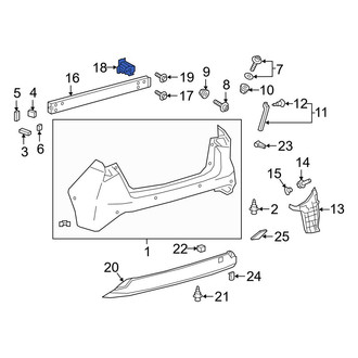 Toyota OE - Left Bumper Impact Bar Bracket