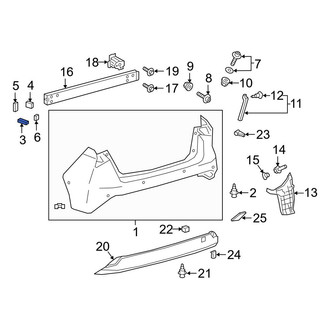 Toyota OE - Rear Bumper Cover Insulator