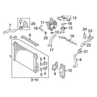 Toyota OE - Cooling - Radiator & Components (LE / Limited / XLE)