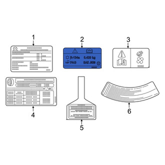 Toyota OE - A/C System Information Label
