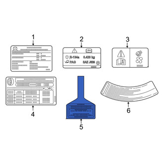 Toyota OE - Air Bag Information Label