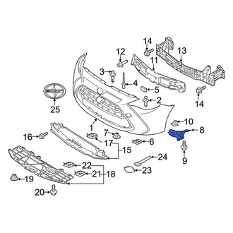 Toyota OE - Front Left Bumper Cover Support Rail
