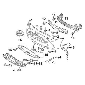 Toyota OE - Front Bumper & Grille - Bumper & Components