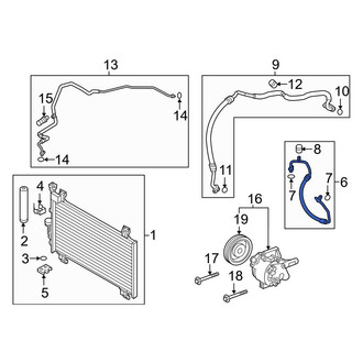 Toyota OE - A/C Refrigerant Discharge Hose