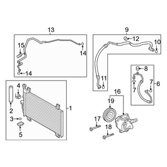 Toyota OE - Air Conditioner & Heater - Condenser, Compressor & Lines