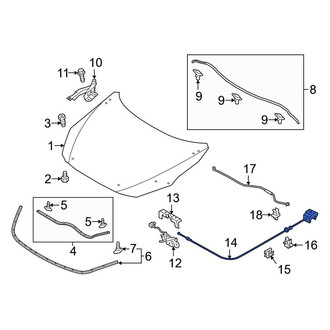 Toyota OE - Front Hood Release Cable