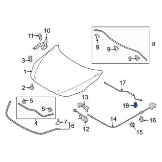 Toyota OE - Hood & Trunk Prop Rod Bracket