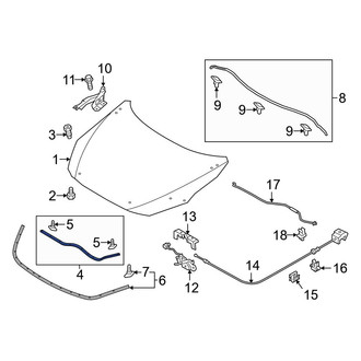 Toyota OE - Front Center Hood Seal