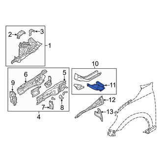 Toyota OE - Left Floor Pan Reinforcement
