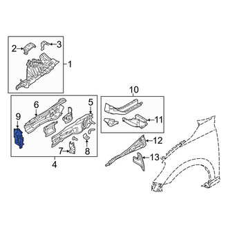 Toyota OE - Front Right Frame Rail End