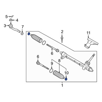 Toyota OE - Outer Rack and Pinion Bellows Clamp
