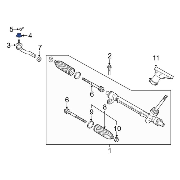 Steering Tie Rod Nut