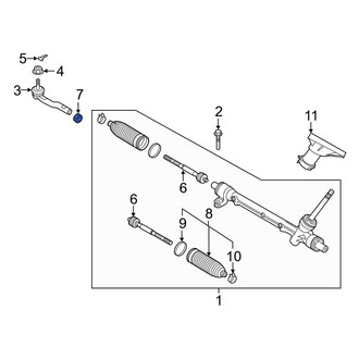 Toyota OE - Inner Steering Tie Rod Nut