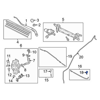 Toyota OE - Front Left Windshield Washer Nozzle