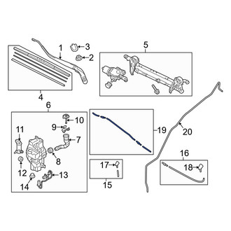 Toyota OE - Front Upper Windshield Washer Hose