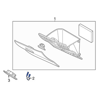 Toyota OE - Front Glove Box Door Striker