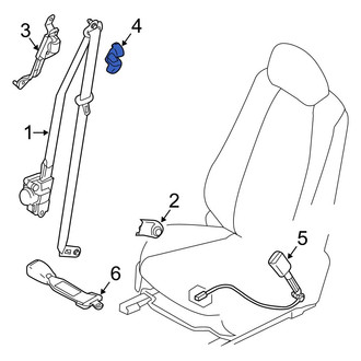 Toyota OE - Seat Belt Height Adjuster Cover