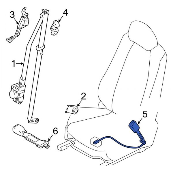 Seat Belt Receptacle