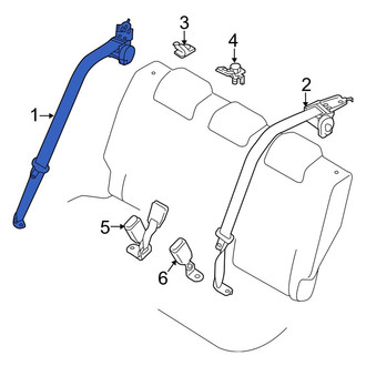 Toyota OE - Rear Left Seat Belt Lap and Shoulder Belt