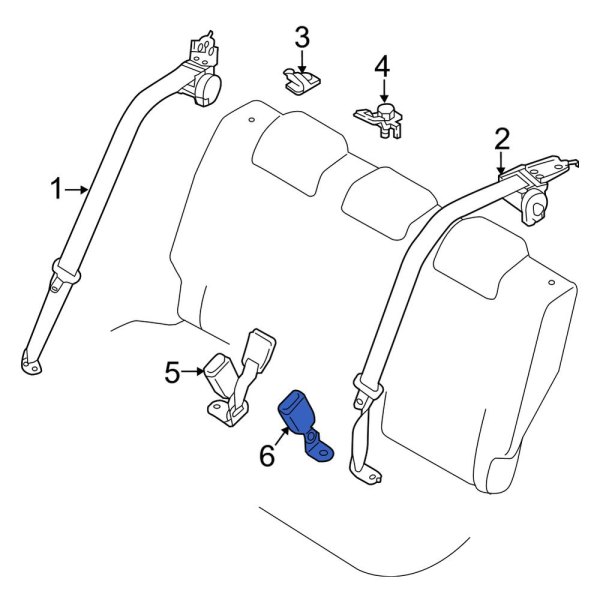 Seat Belt Receptacle