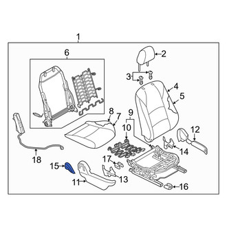 Toyota OE - Front Right Seat Back Recliner Adjustment Handle