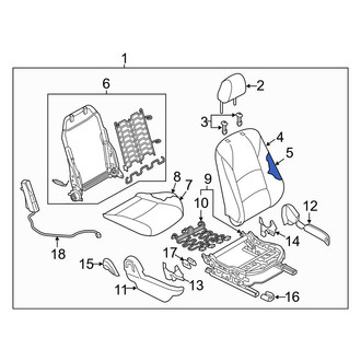 Toyota OE - Front Right Seat Back Cushion