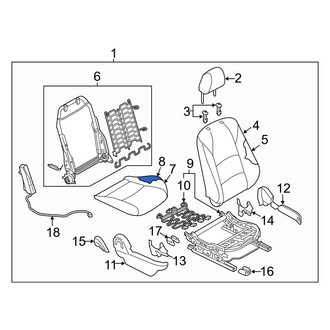 Toyota OE - Front Right Seat Cushion Pad