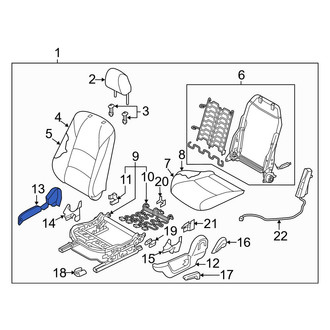Toyota OE - Front Left Inner Seat Trim Panel