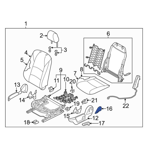 Seat Back Recliner Adjustment Handle