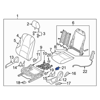 Toyota OE - Front Left Outer Seat Track Cover