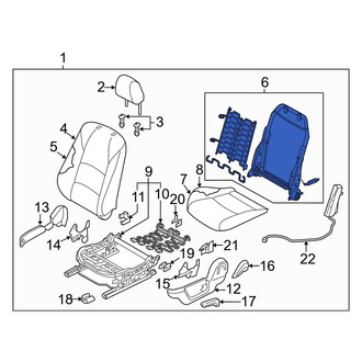Toyota OE - Front Left Seat Back Frame