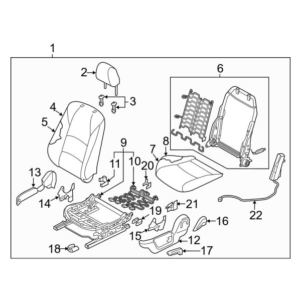 Seats & Tracks - Driver Seat Components