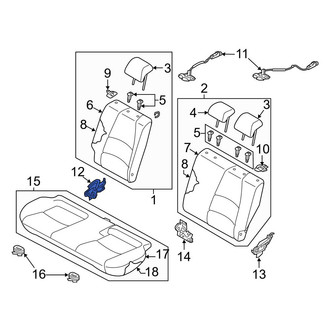 Toyota OE - Rear Right Seat Hinge