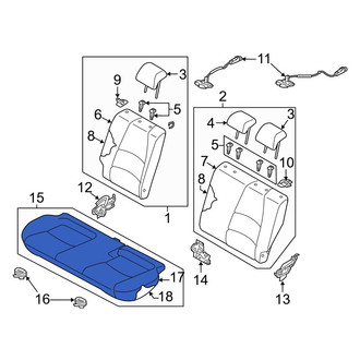 Toyota OE - Front Left Seat Cover