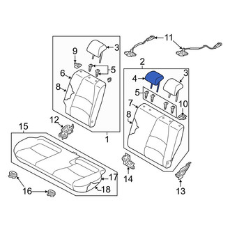 Toyota OE - Front Left Headrest