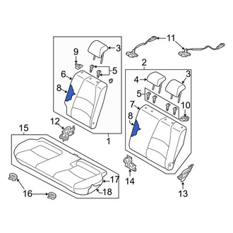 Toyota OE - Front Left Seat Back Cushion