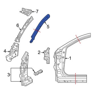 Toyota OE - Left Upper Body A-Pillar Reinforcement