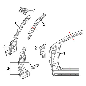 Toyota OE - Pillars, Rocker & Floor - Hinge Pillar