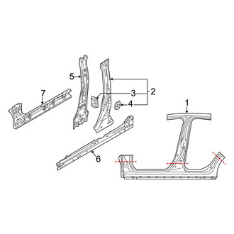 Toyota OE - Pillars, Rocker & Floor - Center Pillar & Rocker