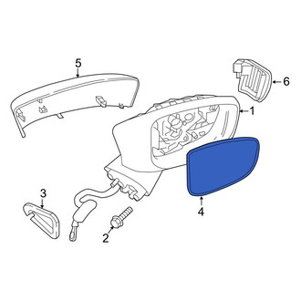Toyota OE - Front Left Door Mirror Glass
