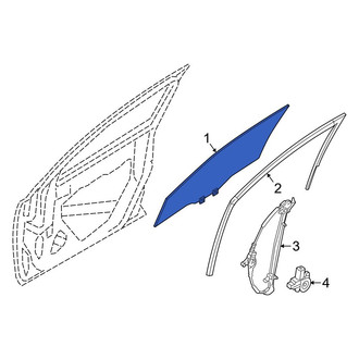 Toyota OE - Rear Left Door Glass