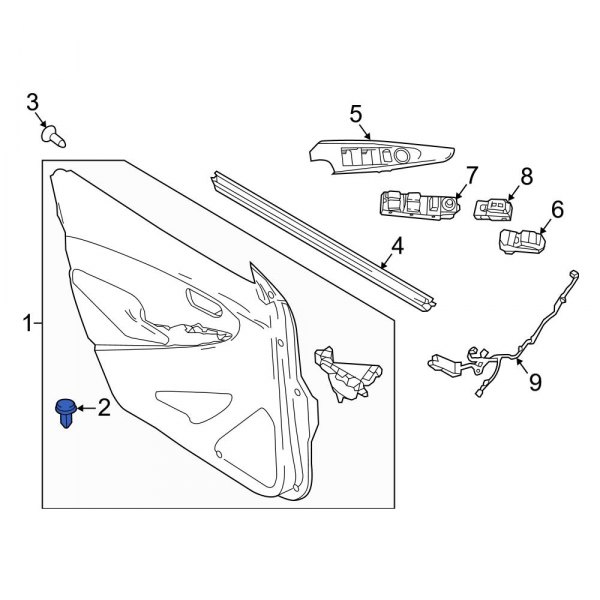 Door Interior Trim Panel Retainer